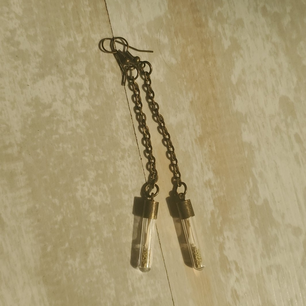 Custom Rat Bone Fish Hook Earrings